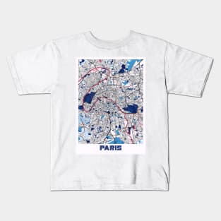 Paris - France MilkTea City Map Kids T-Shirt